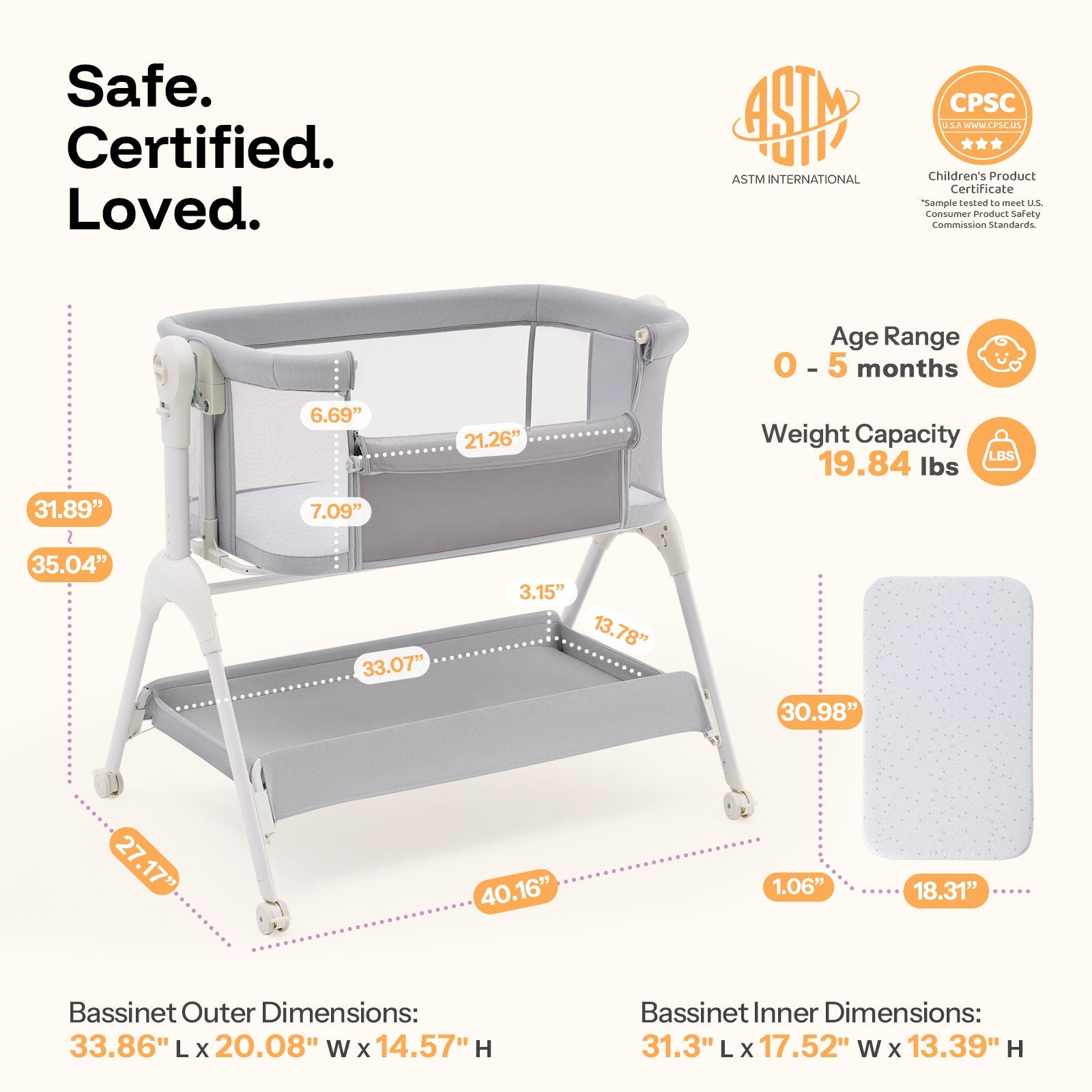 Cuddly Sway Baby Bassinet